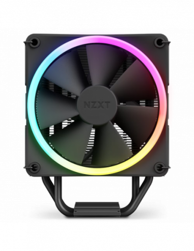 Cooler Intel-AMD AC NZXT T120 RGB Black (17.2-27.56dBA, 500-1800RPM, 1x120mm, RGB, PWM, 4 Heatpipes)