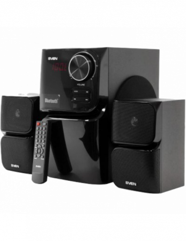 Boxe 2.1 Speakers SVEN MS-305 Bluetooth, SD-card, USB, FM, Remoute, Black, 40w 20w + 2x10w 2.1