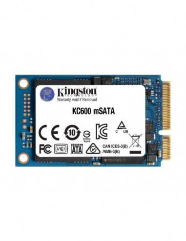 mSATA SSD .mSATA SSD 1.0TB Kingston KC600 [RW:550520MBs, 90K80K IOPS, 600TBW, 3D-NAND TLC]