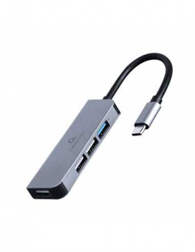 USB-концентраторы USB 3.0 Hub 4-port: Type-C to 3USB2.01USB3.1, Gembird UHB-CM-U3P1U2P3-01, Silver