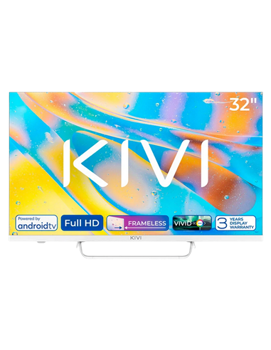 32" LED SMART Телевизор KIVI 32F760QW, 1920x1080 FHD, Android TV, Белый