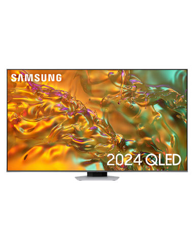 75" QLED SMART Телевизор Samsung QE75Q80DAUXUA, 3840x2160 4K UHD, Tizen 8.0, Серебристый