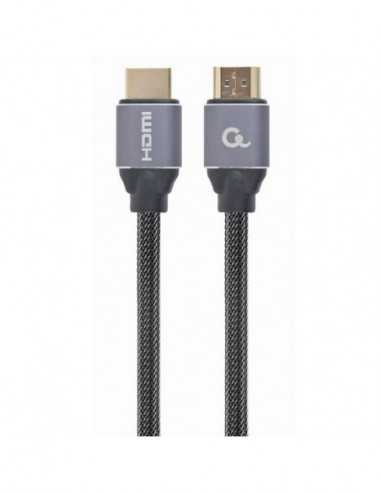 Cabluri video HDMI - VGA - DVI - DP Blister retail HDMI to HDMI with Ethernet Cablexpert Premium series, 2.0m, 4K UHD, CCBP-HDM