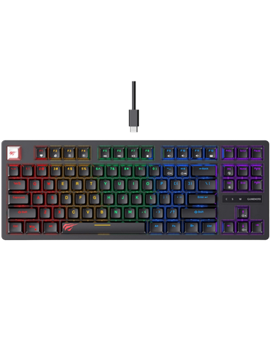 Tastatură Havit KB892L, Cu fir, Negru