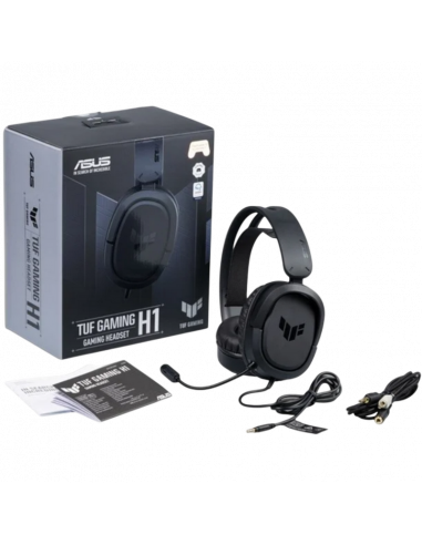 Căști gaming ASUS TUF Gaming H1, Cu fir, Negru