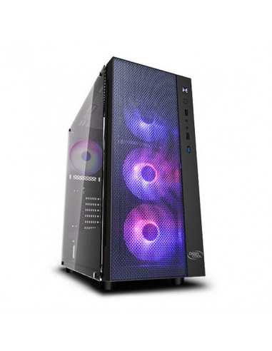Carcase Deepcool Case ATX Deepcool MATREXX 55 MESH ADD-RGB 4F, wo PSU, 4x120mm, RGB, Tempered Glass, USB3.0, Black