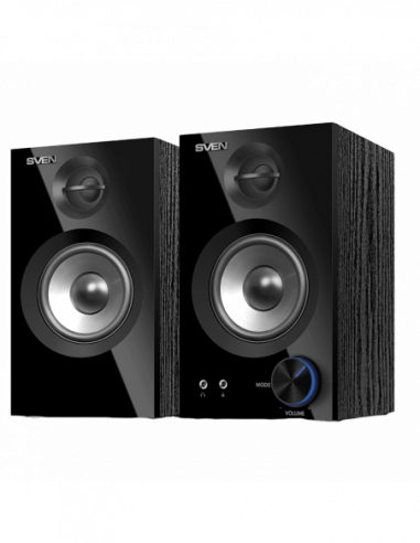 Boxe 2.0 din lemn Speakers SVEN SPS-621 Black, 28w