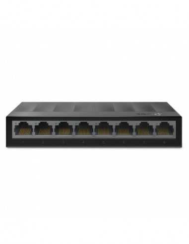 Неуправляемые коммутаторы 10/100Mbps/1/2,5/10 Gbps .8-port 101001000Mbps Switch TP-LINK LiteWave LS1008G, Plastic Case
