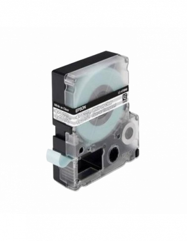 Cartuș de etichete Epson Tape Cartridge EPSON 12mm9m LK4TWN Clear WhiteClear, C53S654013