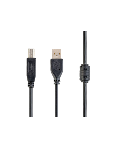 Кабель данных для периферийных устройств Cablexpert CCFB-USB2-AMBM-1.5M, USB Type-A/USB Type-B, 1,5м, Чёрный