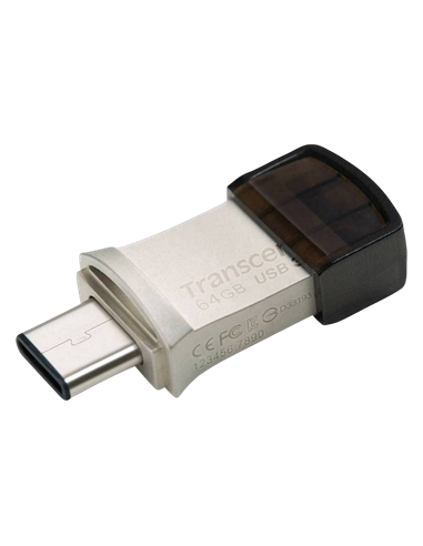 USB Flash накопитель Transcend JetFlash 890, 64Гб, Серебристый