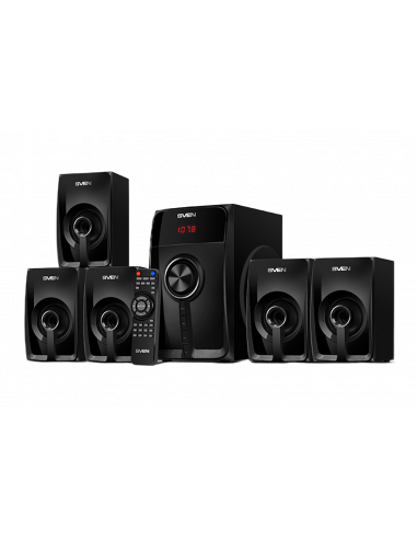 Колонки 5.1 Audio System 5.1 SVEN HT-202 100w 20w+516w, BLUETOOTH, USB, SD, FM, Display, RC, Black