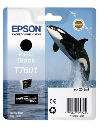 Cartuș de cerneală Epson T760, 26ml, Negru foto