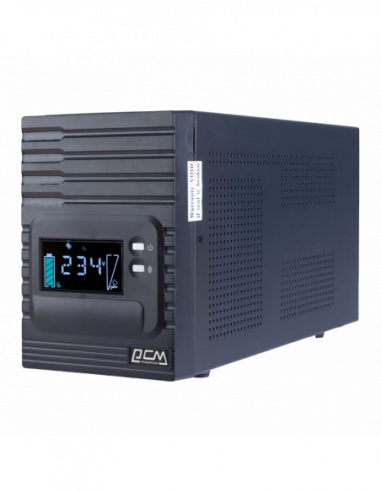 ИБП PowerCom UPS PowerCom SPT-1500, 1500VA1200W, Smart Line Interactive, Pure Sinewave, LCD, AVR, USB, 2xSchuko