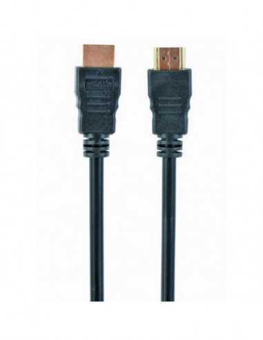 Видеокабели HDMI / VGA / DVI / DP Cable HDMI to HDMI 1.0m Cablexpert, male-male, V1.4, Black, CC-HDMI4-1M