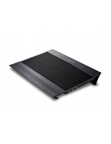 Охлаждение Notebook Cooling Pad Deepcool N8, up to 17, 2x140mm, 4xUSB, Aluminium, Black