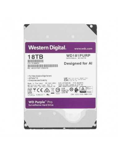 Unitate de stocare HDD 3.5 pentru desktop 3.5 HDD 18.0TB-SATA-512MB Western Digital Purple Pro (WD181PURP)