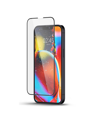 Защитное стекло Spigen iPhone 14 Plus, Glass FC, Чёрный