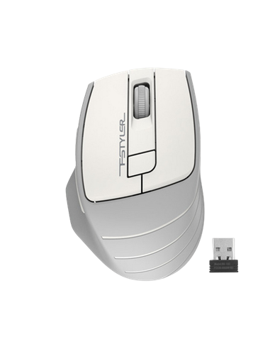 Mouse Wireless A4Tech FG30S, Alb/Gri