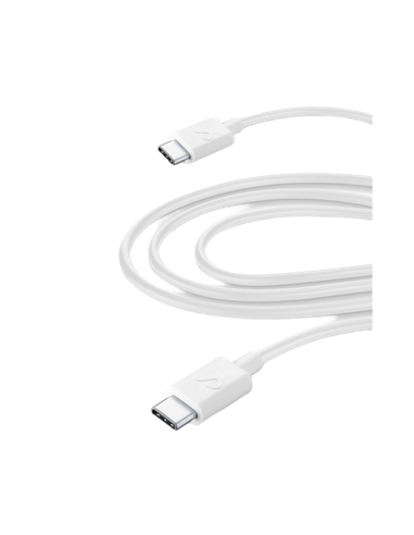 Cablu de încărcare și date Cellularline Power Cable, USB Type-C/USB Type-C, 3m, Alb