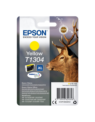 Картридж чернильный Epson C13T13044012, 10мл, Желтый