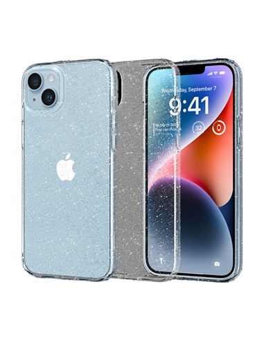 Husă Spigen iPhone 14 Liquid Crystal Glitter, Transparent