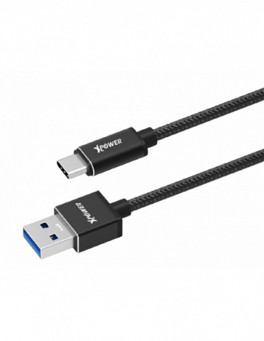 Cablu Type-C to USB Xpower Type-C cable, Nylon Black