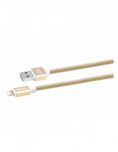 Cablu Lightning to USB Xpower Lightning cable, Nylon Gold