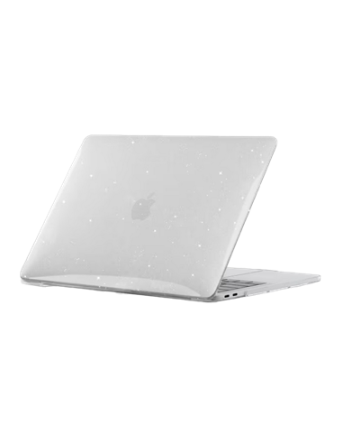 Husă pentru laptop Tech Protect Smartshell Macbook Air 13 (2018-2020), 13", Policarbonat, Glitter Clear