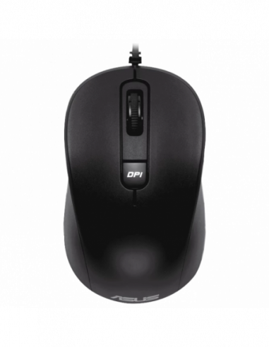 Мыши Asus Mouse Asus MU101C Silent, 1000-3200 dpi, 4 buttons, Ambidextrous, 85g, 1.5m, USB, Black
