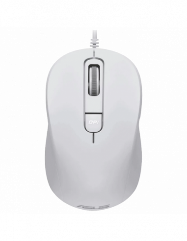 Мыши Asus Mouse Asus MU101C Silent, 1000-3200 dpi, 4 buttons, Ambidextrous, 85g, 1.5m, USB, White