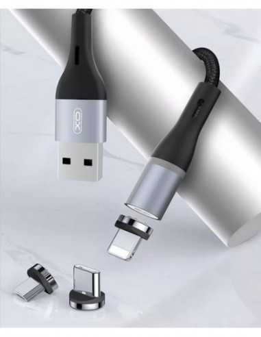 Кабель Lightning to USB Magnetic Lightning Cable XO, NB125 Black