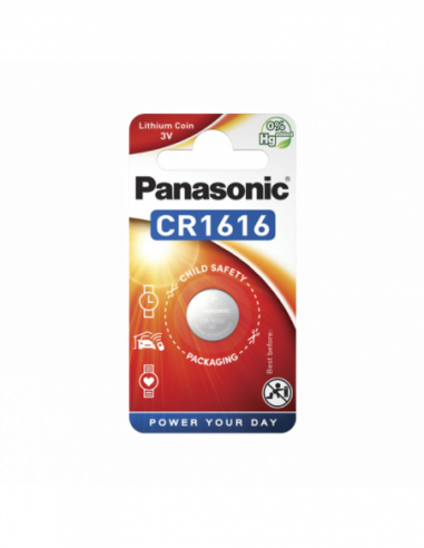 Baterii tablete: clasa CR, LR CR1616, Blister1, Panasonic, CR-1616EL1B