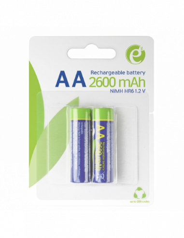 Аккумуляторы AA 2600mAh, Blister2, Energenie, Ni-MH, EG-BA-AA26-01