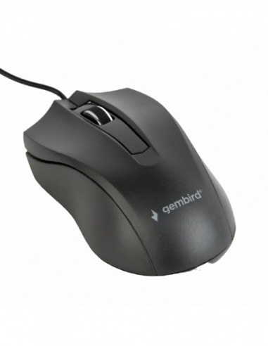 Мыши Gembird Mouse Gembird MUS-3B-01, Optical, 1000 dpi, 3 buttons, Ambidextrous, Black, USB