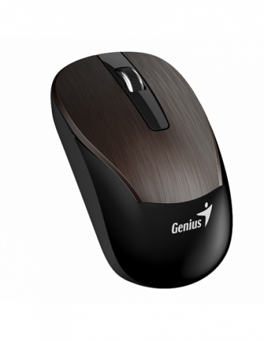 Mouse-uri Genius Wireless Mouse Genius ECO-8015, Optical, 800-1600 dpi, 3 buttons, Ambidextrous, Rechar., Chocolate