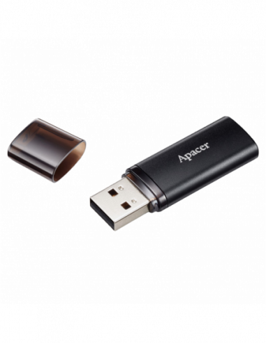 Plastic, clasic cu capac 32GB USB3.1 Flash Drive Apacer AH25B, Black, Matte Metal, Classic Cap (AP32GAH25BB-1)