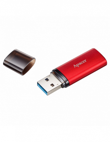 Пластик, классика с колпачком 32GB USB3.1 Flash Drive Apacer AH25B, Red, Matte Metal Shell, Classic Cap (AP32GAH25BR-1)