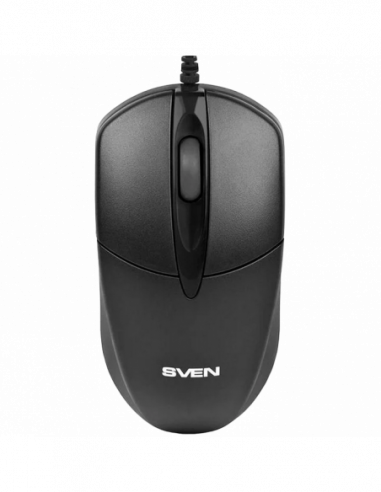 Мыши SVEN Mouse SVEN RX-112, Optical, 1000 dpi, 3 buttons, Ambidextrous, Black, USB+PS2
