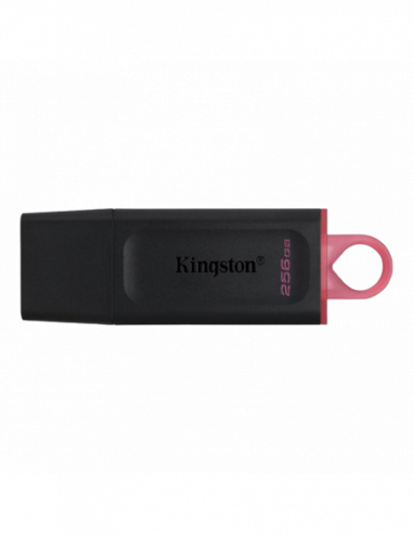 Пластик, классика с колпачком 256GB USB3.2 Flash Drive Kingston DataTraveler Exodia (DTX256GB), Black, Plastic, Classic Cap