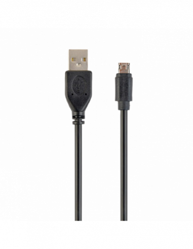 Кабель Micro USB, Mini USB Cable Double-sided MicroUSB to USB, 1.8 m, Cablexpert, CC-USB2-AMmDM-6