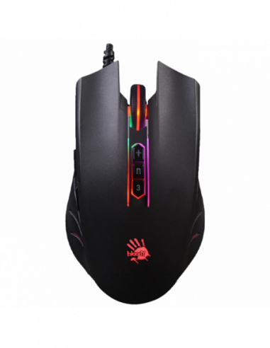 Игровые мыши Bloody Gaming Mouse Bloody Q81 Curve, 500-3200 dpi, 8 buttons, 60 IPS, 20G, 98g, Ambidextrous, XGlide, Neon Lightin