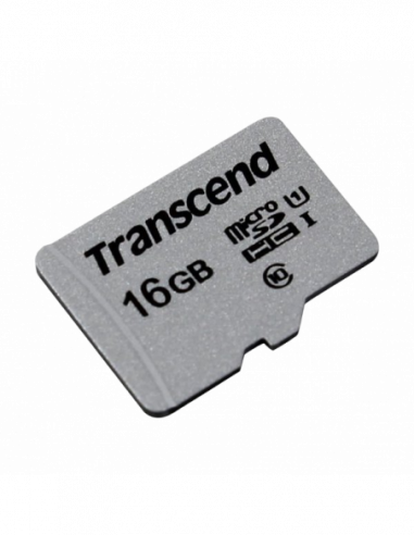 Безопасные цифровые карты микро .16GB MicroSD (Class 10) UHS-I (U1) , Transcend TS16GUSD300S (RW:9545MBs)