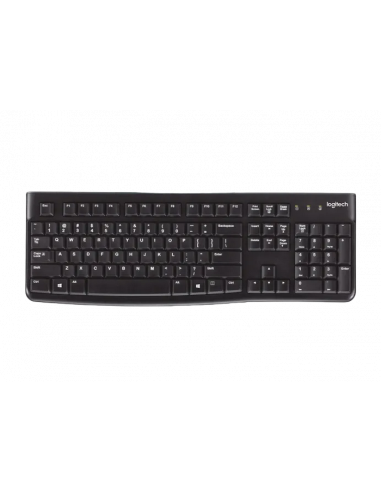 Клавиатуры Logitech Keyboard Logitech K120 OEM, Thin profile, Quiet typing, Spill-resistant, 1.5m, USB, ENRU, Black