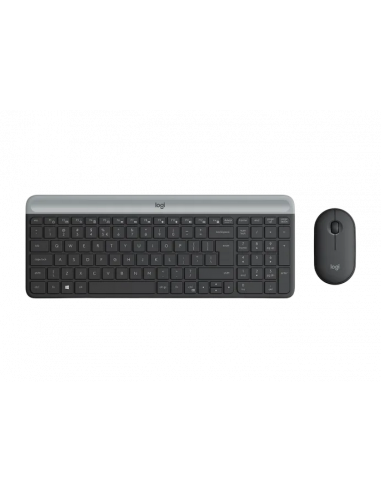 Tastaturi Logitech Wireless Keyboard amp- Mouse Logitech MK470, Compact, Ultra thin, Scissor keys, Quiet typing, 1000dpi, 3 butt