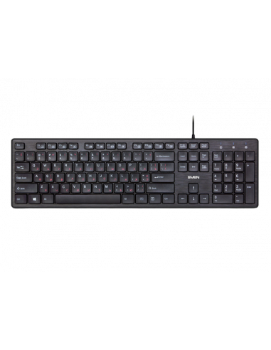 Tastaturi SVEN Keyboard SVEN KB-E5800, Slim, Low-proﬁle keys, Fn key, Black, USB