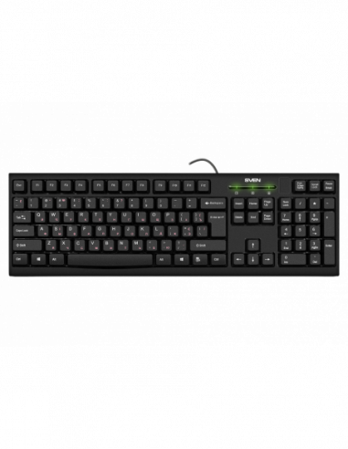 Tastaturi SVEN Keyboard SVEN KB-S300, Traditional layout, Quiet, Splash proof, Black, USB