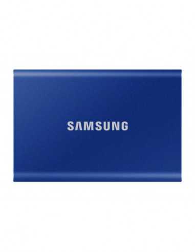 Unitate SSD externă portabilă USB3.0 2.0TB (USB3.2Type-C) Samsung Portable SSD T7 , Blue (85x57x8mm, 58g, RW:10501000MBs)