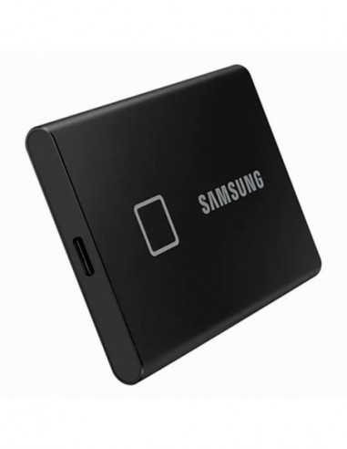 USB3.0 Внешний портативный SSD 1.0TB (USB3.2Type-C) Samsung Portable SSD T7 Touch, FP ID, Black (85x57x8mm, 58g, RW:1050MBs)