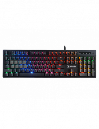 Tastaturi pentru jocuri Bloody Gaming Keyboard Bloody B500N, Mecha-Like, Tackile SW, Game Mode, Macro, Fn keys, Spill-resistant,